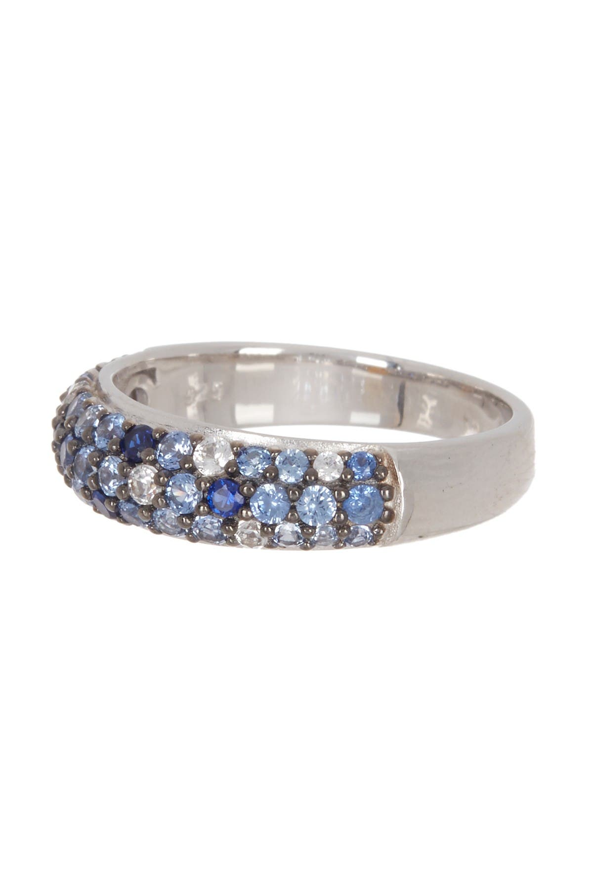 suzy levian sterling silver sapphire and diamond modern eternity band