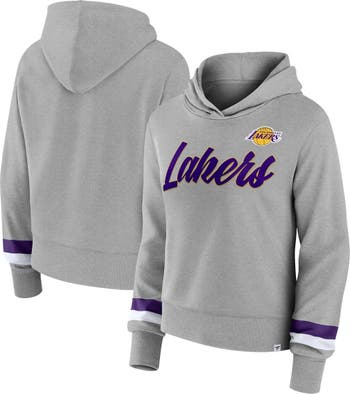 FANATICS Women's Fanatics Branded Heather Gray Los Angeles Lakers Halftime  Pullover Hoodie