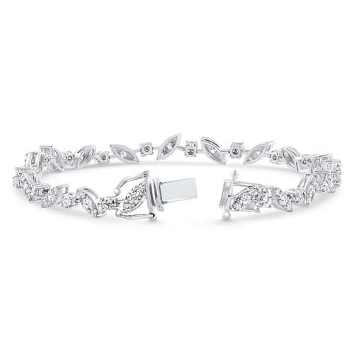 Shop Bliss Diamond 3.70ct 14k White Gold Diamond Tennis Bracelet 7" Lab Grown