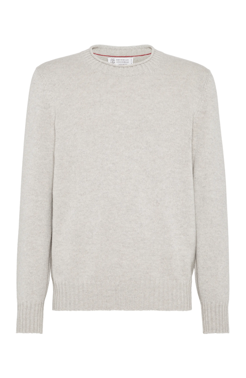 Shop Brunello Cucinelli Cashmere Sweater In Stone Grey