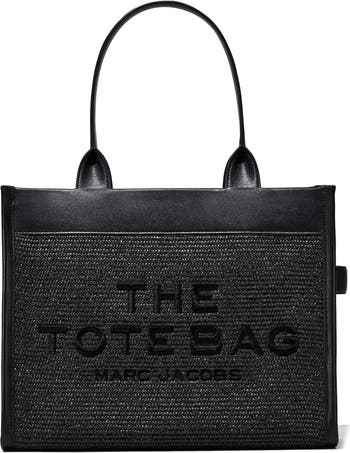 Marc Jacobs Tote Bags London Sale - Black/White Crinkle Leather Medium  Womens