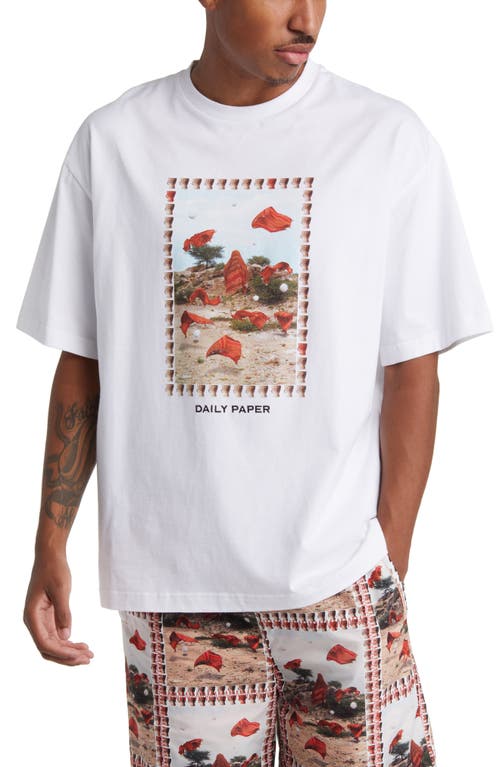 DAILY PAPER Rashad Desert Cotton Graphic T-Shirt in White