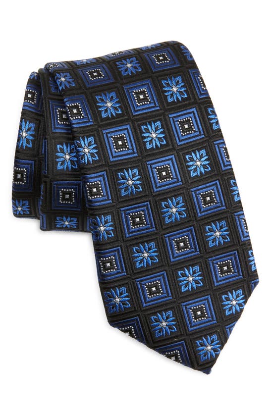 Shop Duchamp Geometric Silk Tie In Black