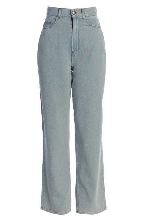 Shop Jluxlabel High Waist Straight Leg Jeans In Blue