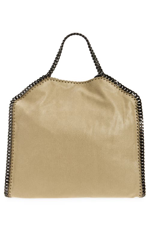 Shop Stella Mccartney Falabella Faux Leather Tote In 2902 - Light Khaki