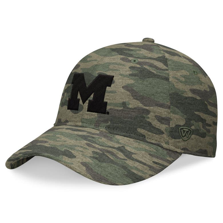 Shop Top Of The World Camo Michigan Wolverines Oht Military Appreciation Hound Adjustable Hat