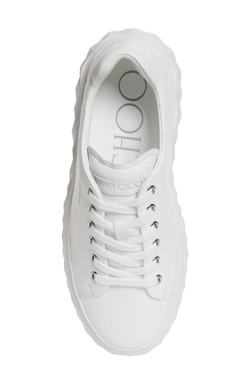 Shop Jimmy Choo Diamond Light Maxi Platform Sneaker In White/white