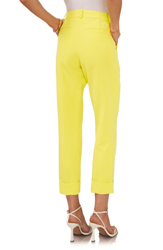 Shop Vince Camuto Cuff Crop Pants In Bright Lemon