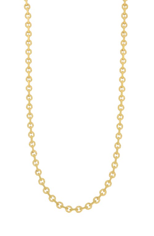 Bony Levy 14K Gold Etched Chain Necklace in 14K Yellow Gold at Nordstrom, Size 18
