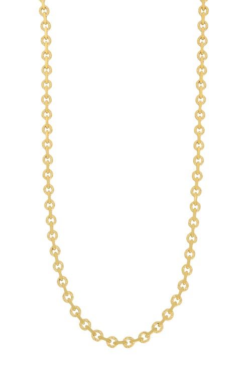 Shop Bony Levy 14k Gold Etched Chain Necklace In 14k Yellow Gold