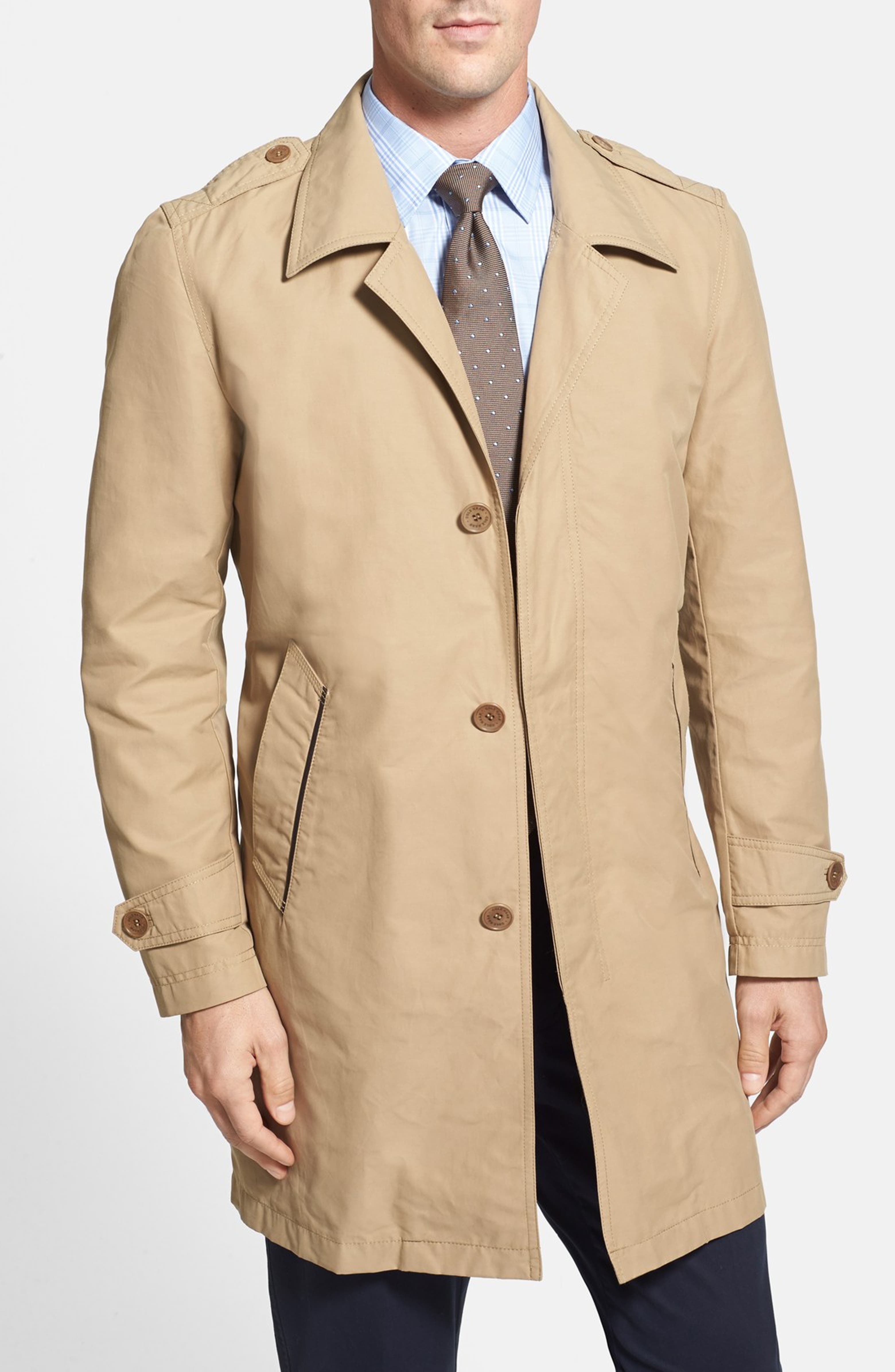 Cole Haan Cotton Blend Twill Car Coat | Nordstrom