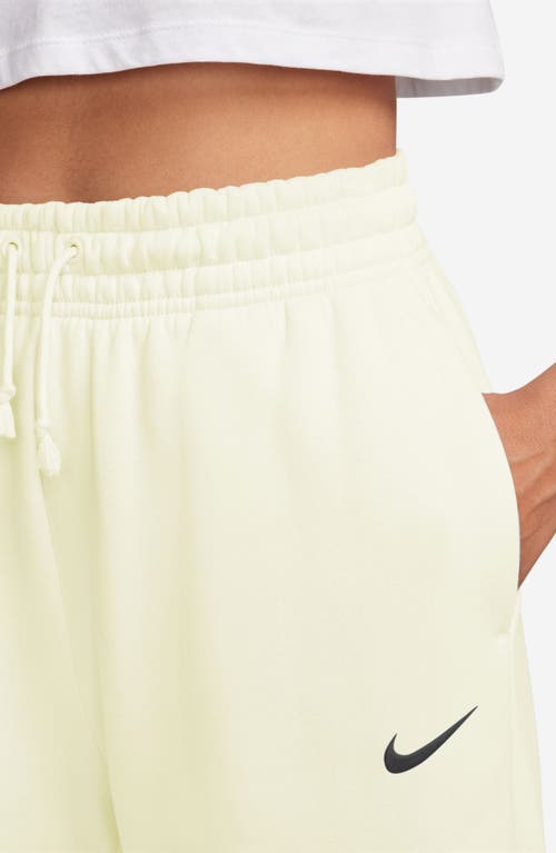 Nike Phoenix Oversize Fleece Sweatpants In Sail/black