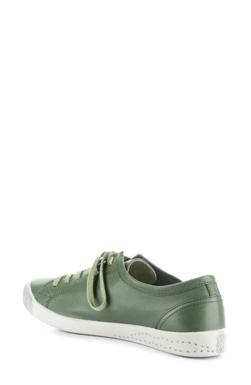 Softinos By Fly London Isla Sneaker In 632 Olive Washed Leather