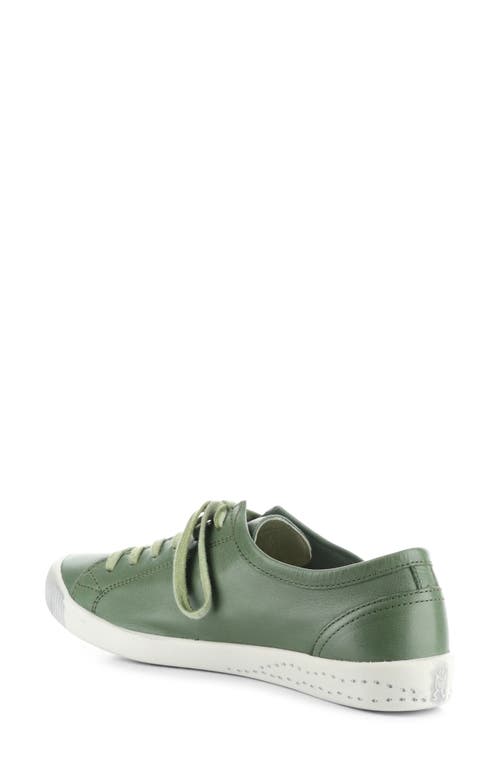 Shop Softinos By Fly London Isla Sneaker In 632 Olive Washed Leather