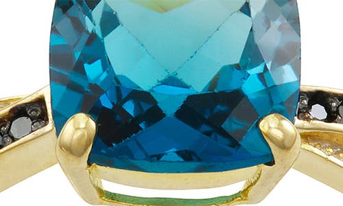 Fuzion Creations Diamond, Sapphire & London Blue Topaz Ring In Yellow