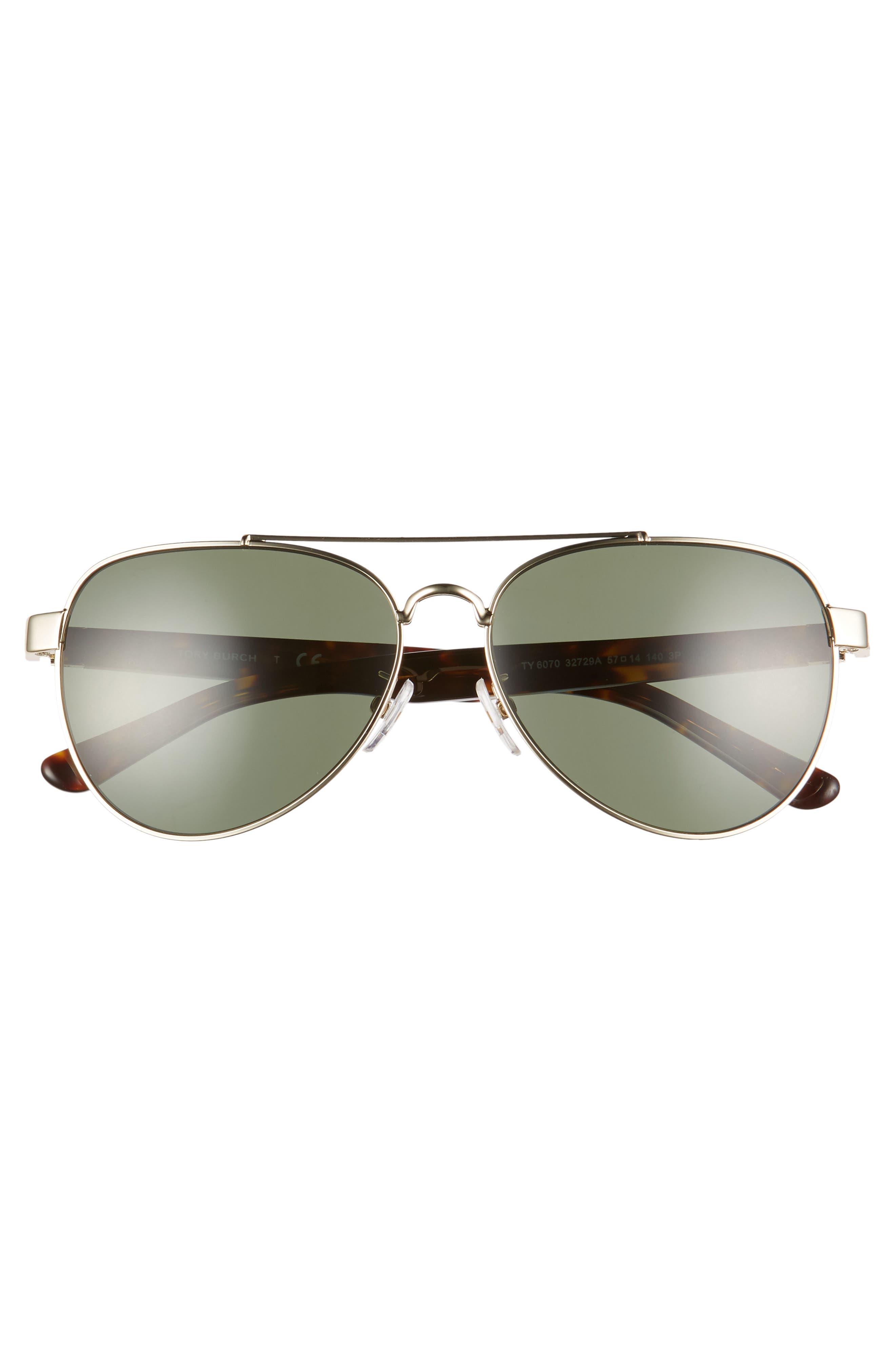 tory burch 57mm pilot sunglasses