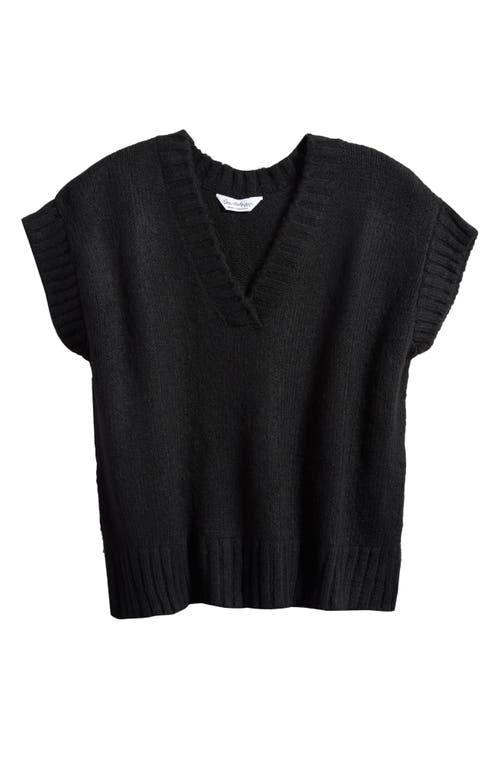 Miss Selfridge Short Sleeve Sweater In Black