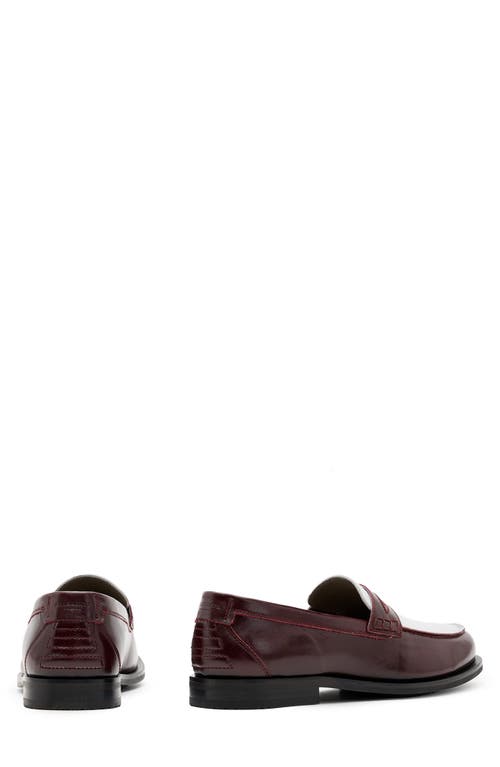 Shop Allsaints Harmon Penny Loafer In Winehouse Red/white