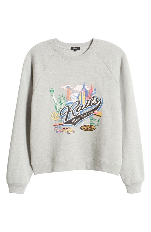 Shop Rails Logo Raglan Sweatshirt In  New York