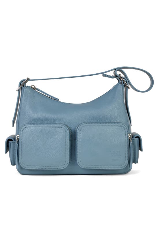 Shop We-ar4 The Cargo Leather Crossbody Bag In Ice Blue