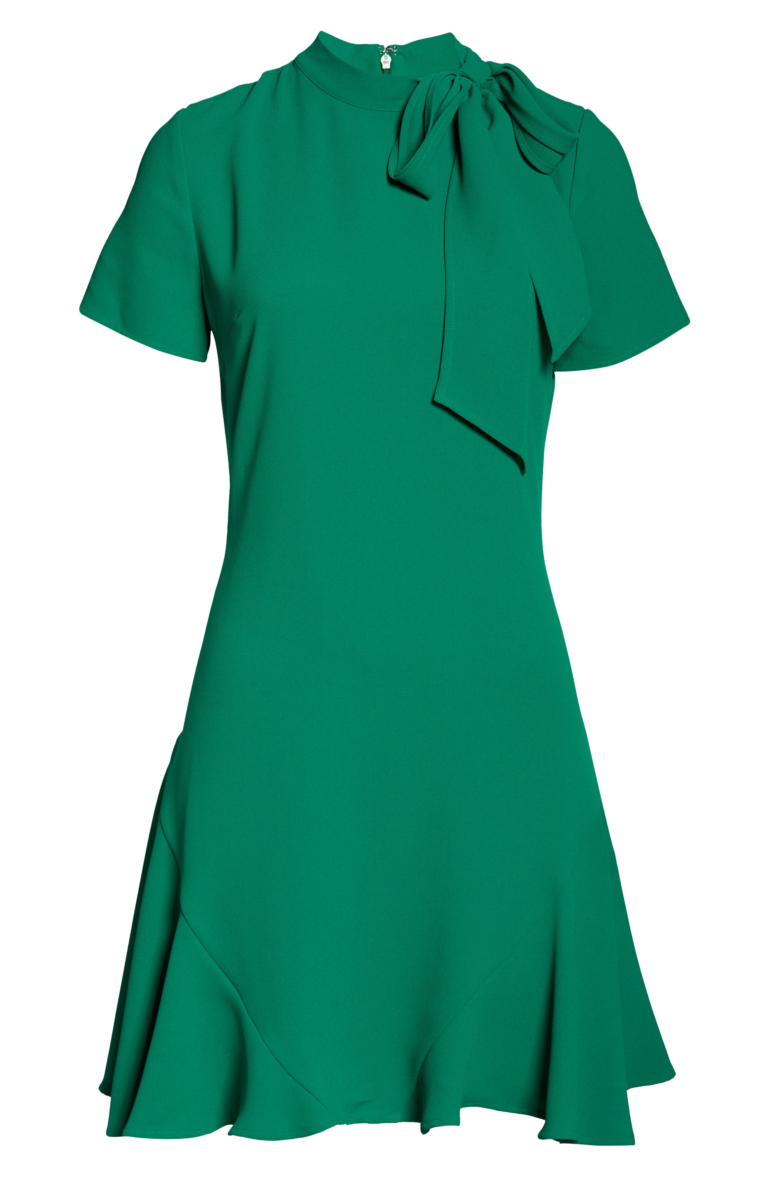 cece bow neck short sleeve dress