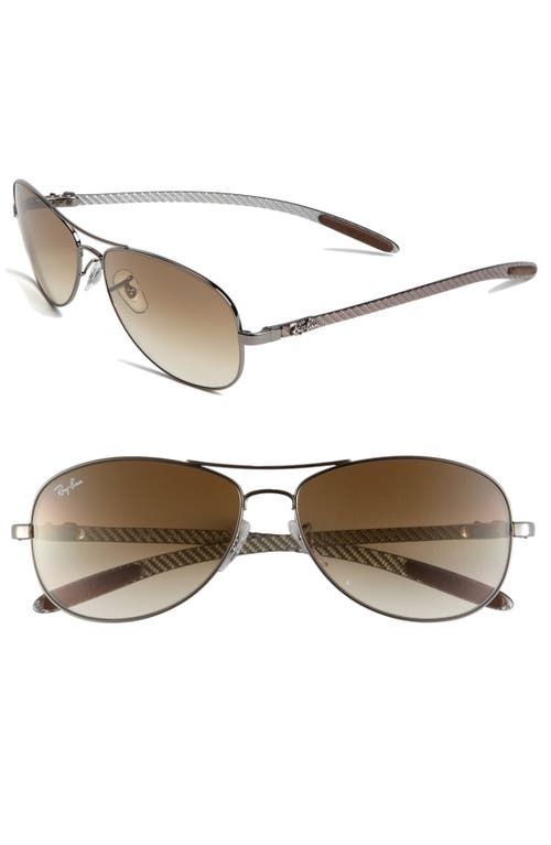 UPC 805289303961 product image for Ray-Ban 'Tech' 59mm Aviator Sunglasses in Gunmetal/Gradient Brown at Nordstrom | upcitemdb.com