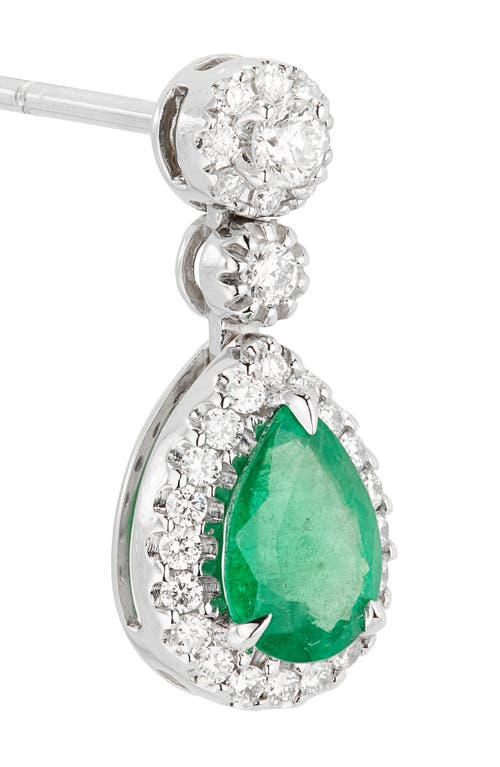 VALANI ATELIER VALANI ATELIER EMERALD & PAVÉ DIAMOND DROP EARRINGS