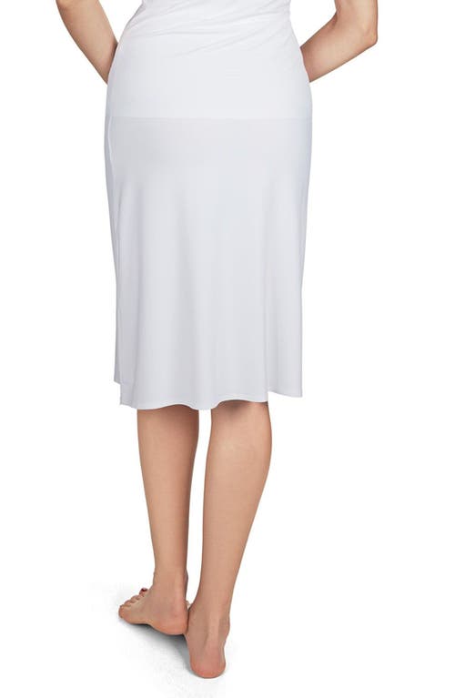 Shop Memoi High Waist Bonded Half Slip Skirt In White