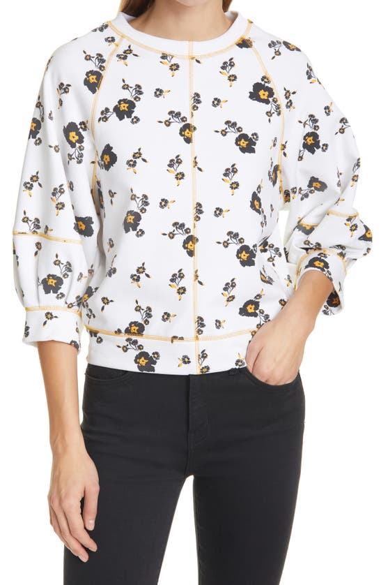 TANYA TAYLOR JOSEPHINE FLORAL COTTON SWEATSHIRT,S21T851216