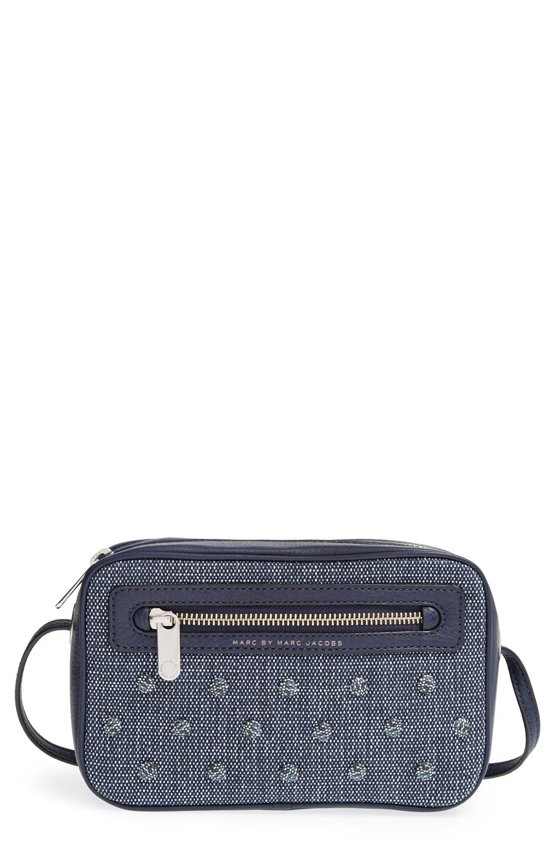 MARC BY MARC JACOBS 'Sally' Studded Denim Crossbody Bag Nordstrom