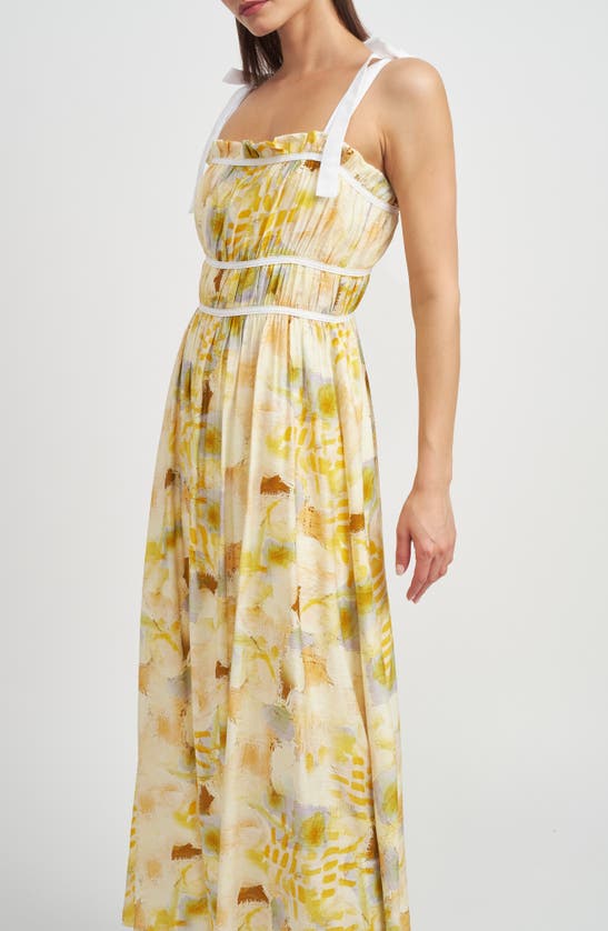 Shop En Saison Torrey Midi Sundress In Yellow Combo