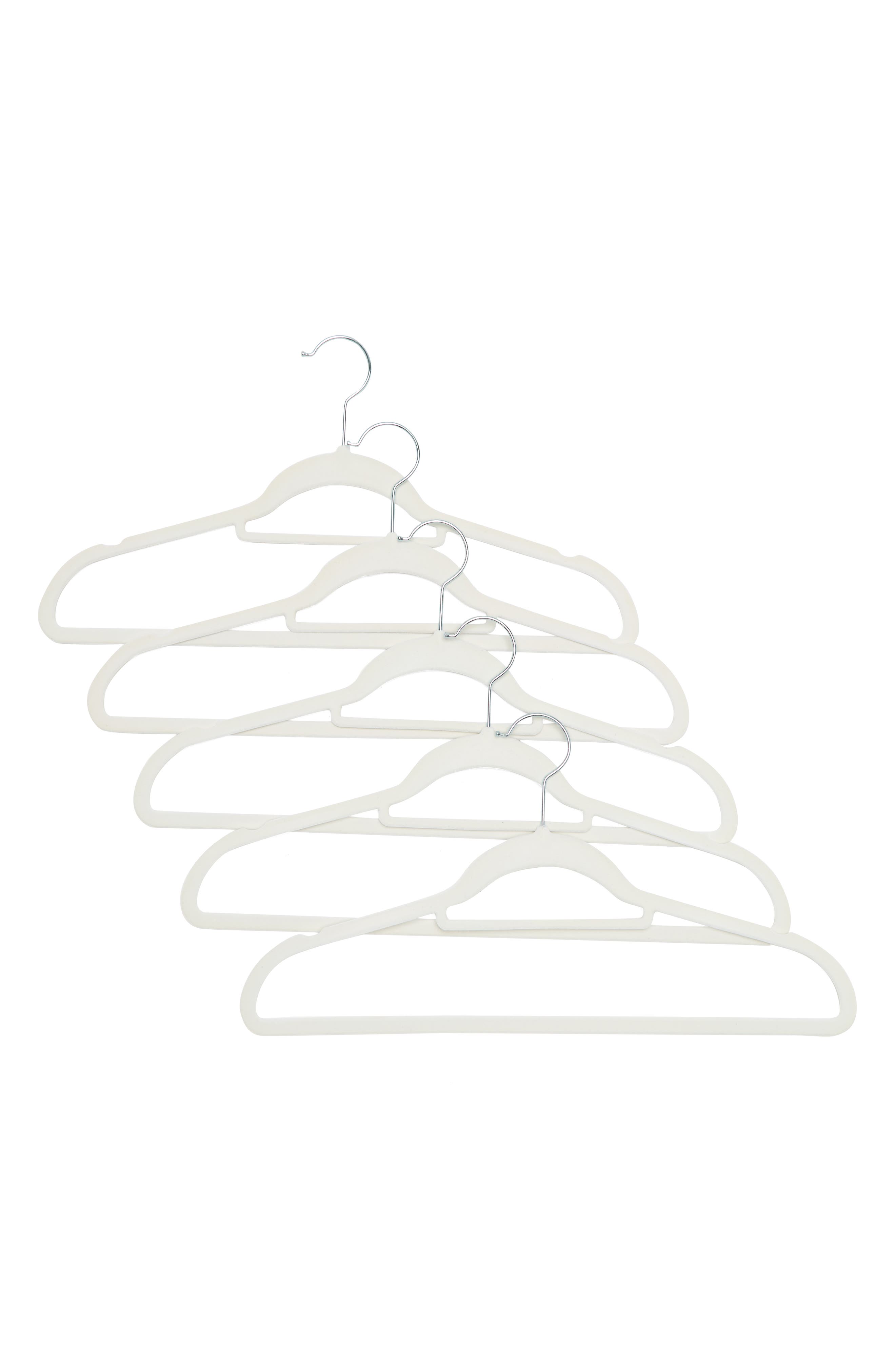 KENNEDY INTERNATIONAL White Velvet Hangers Pack of 5 Nordstromrack