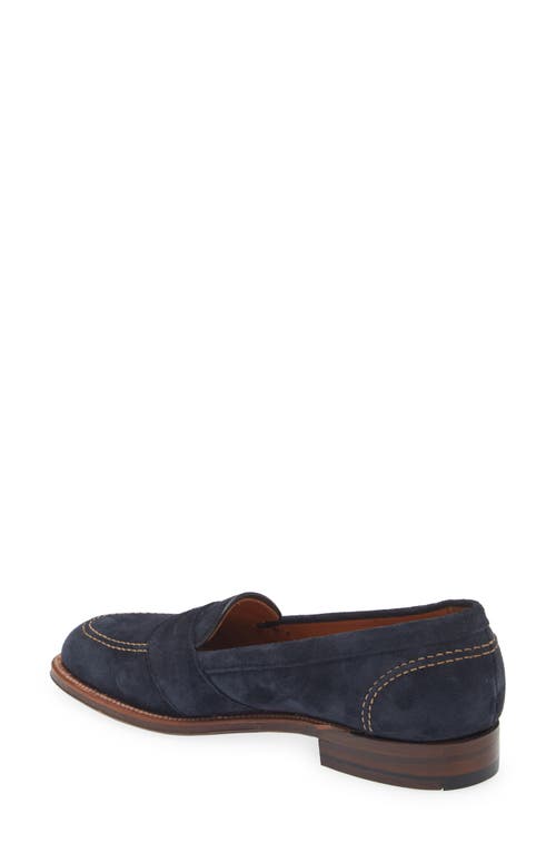 Shop Alden Shoe Company Alden Penny Loafer In Navy Suede