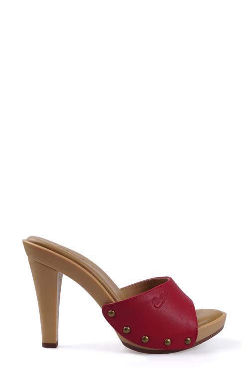 Candies Candie's Antonella Slide Sandal In Red Leather