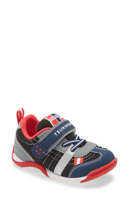 Shop Tsukihoshi Kids' Kaz Washable Sneaker In Navy/red