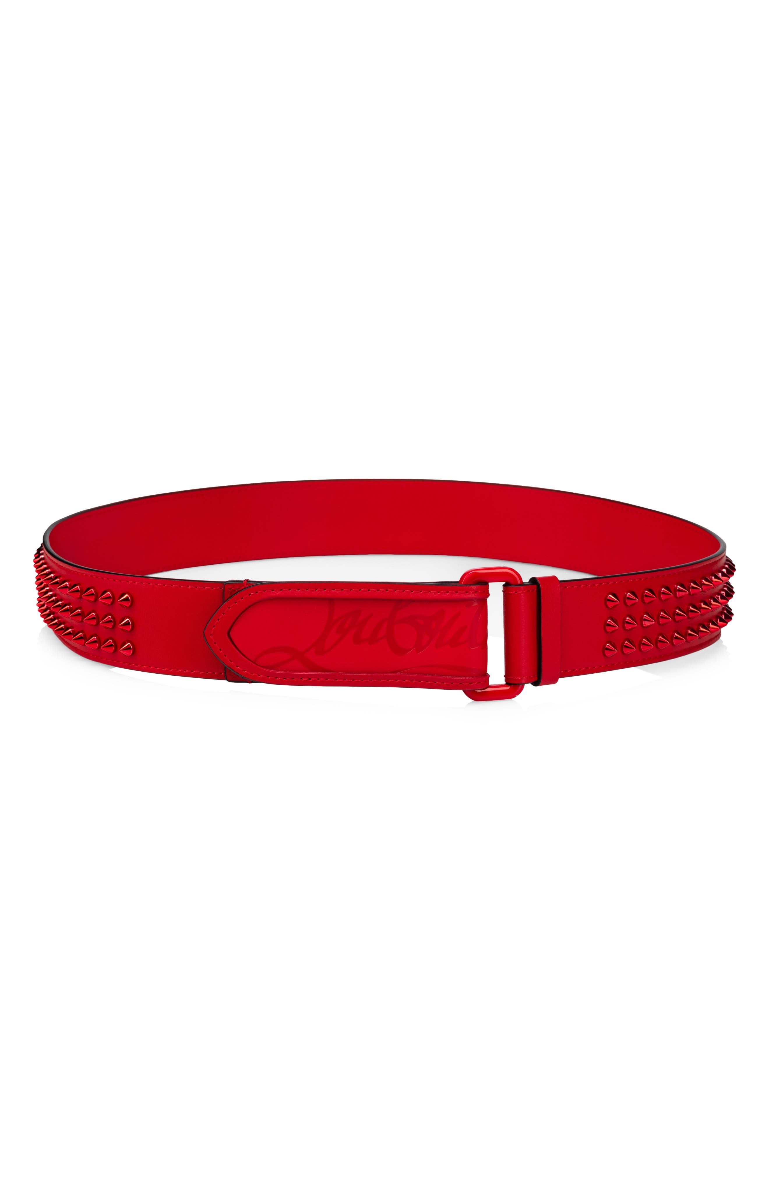 red leather belt mens