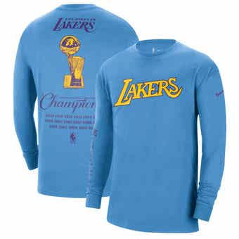 Nike Men's 2022-23 City Edition Los Angeles Lakers Dri-Fit Pregame Long Sleeve Shirt - Purple - XL Each