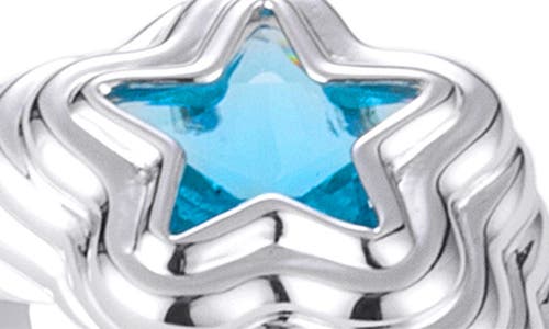 Shop July Child Starstruck Signet Ring In Silver/blue