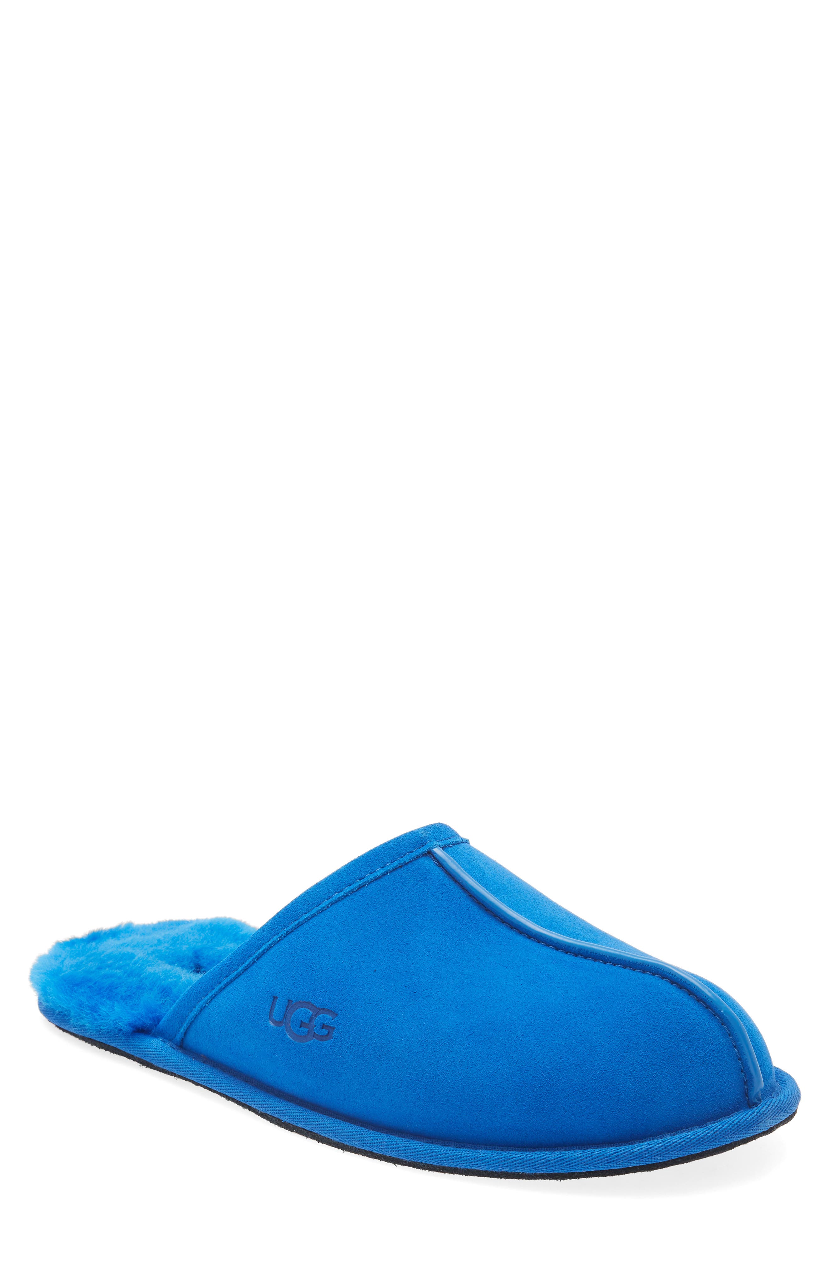 mens shearling scuff slippers