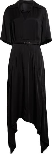【関税＆送料込み】Givenchy Taffeta Voyou Dress Givenchy Voyou Belted Satin Midi Dress | Nordstrom