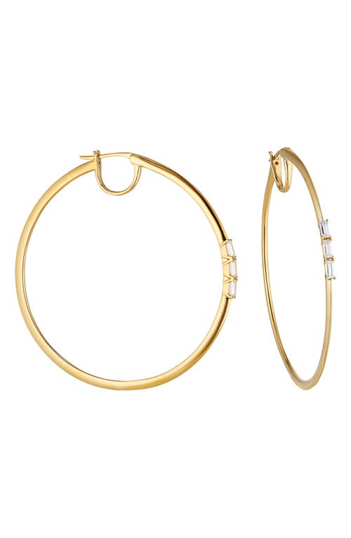 Nadri Cubic Zirconia Hoop Earrings in Gold at Nordstrom