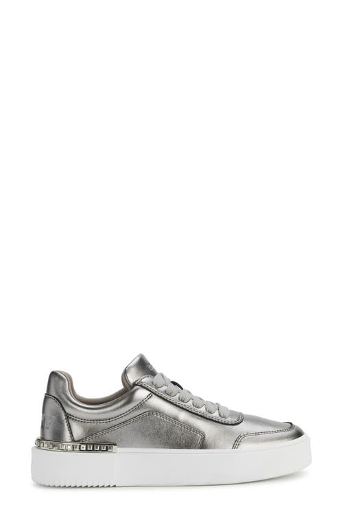 Shop Dkny Beverly Hidden Wedge Sneaker In Nickel