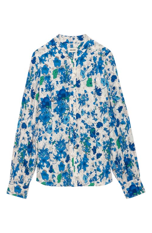 Shop Zadig & Voltaire Twina Garden Flowers Popover Shirt In Ecru