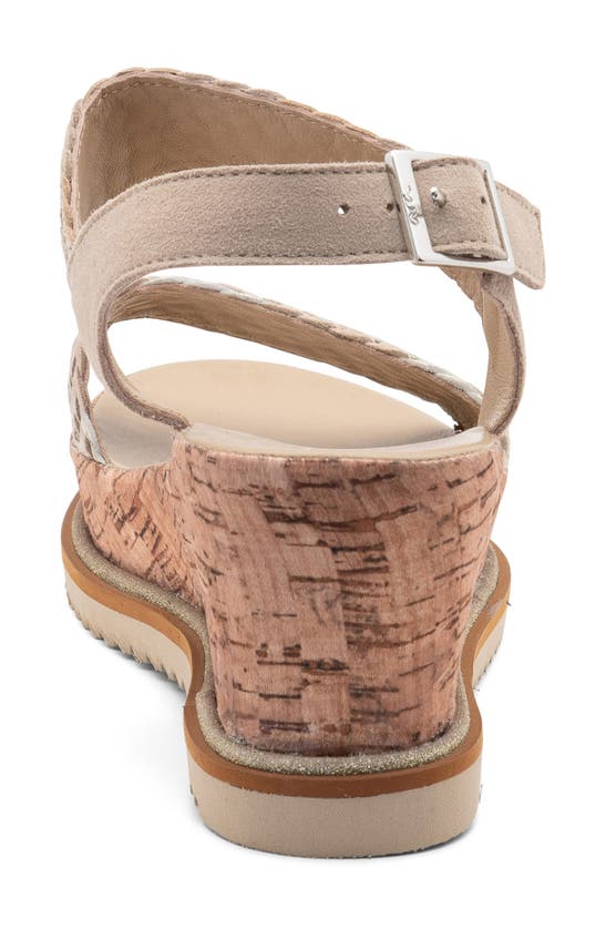 Shop Ara Pasadena Wedge Sandal In Sand/platinum Suede