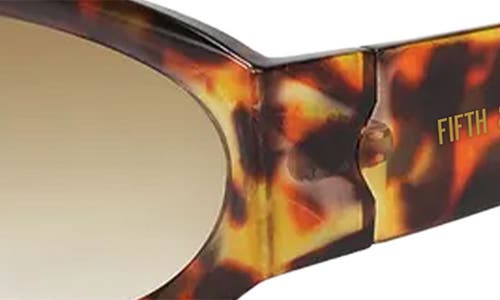 Fifth & Ninth Shea 59mm Polarized Gradient Oval Sunglasses In Torte/brown