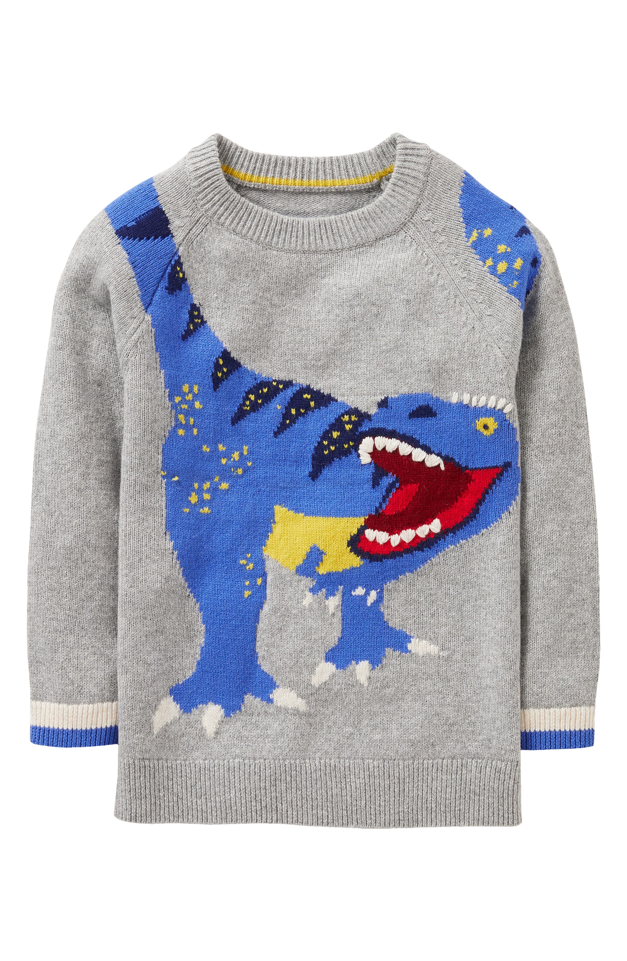 Mini Boden Kids' Fun Dinosaur Sweater 