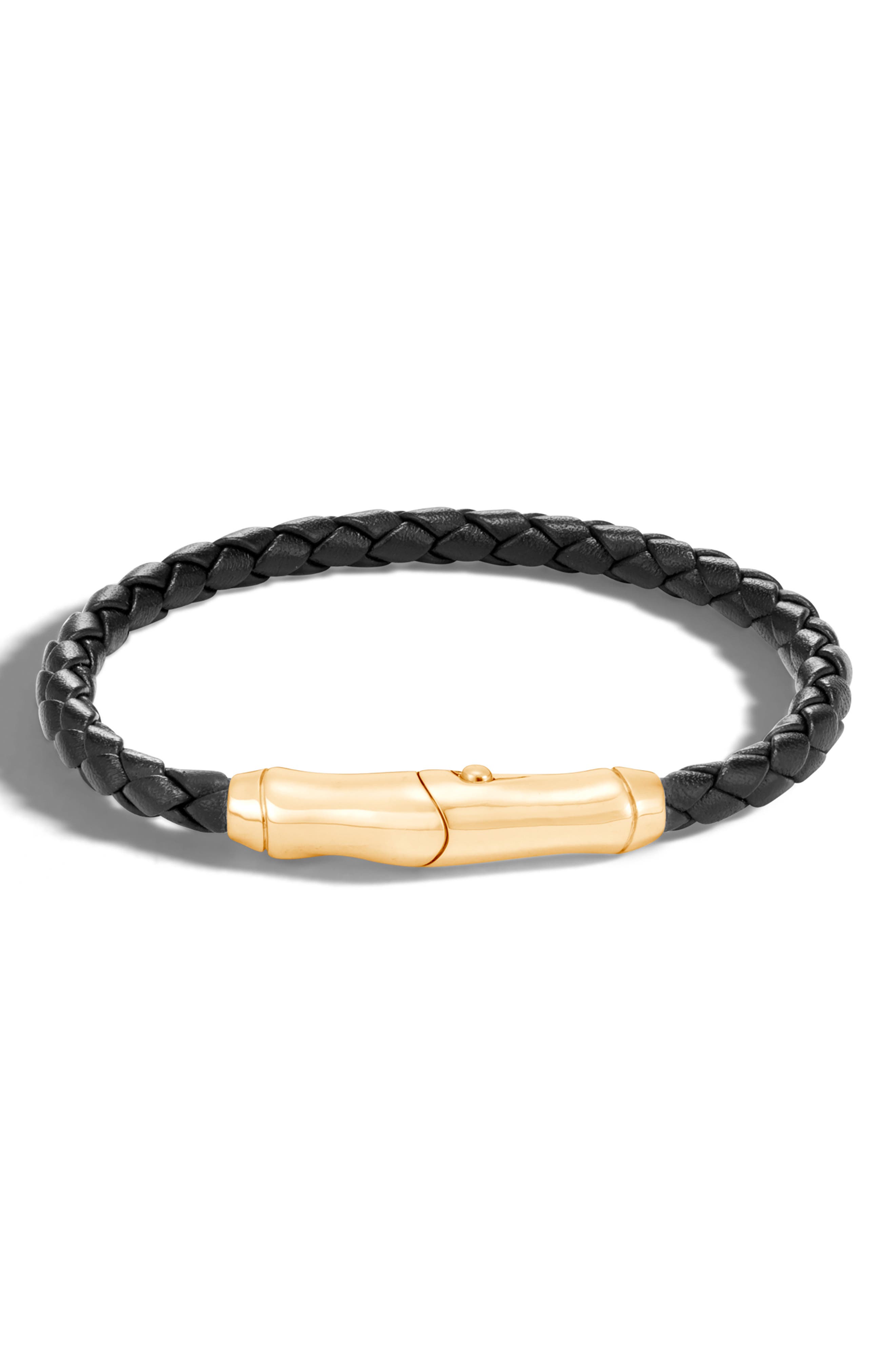 John Hardy Men's Bamboo Braided Leather Bracelet Nordstrom