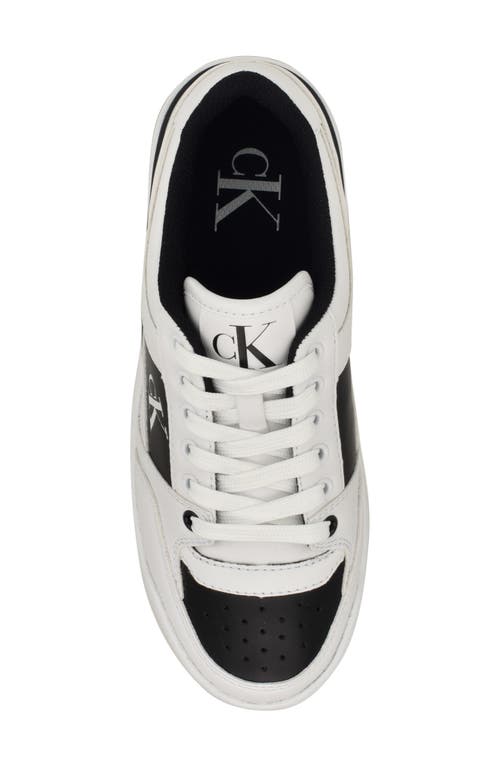 Shop Calvin Klein Alondra Platform Sneaker In White/black