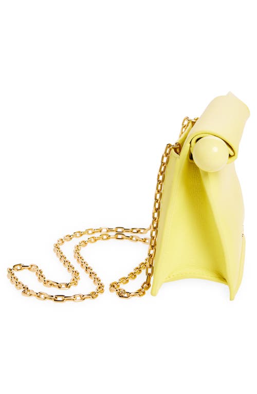 Shop Jacquemus La Petite Pochette Rond Carré Clutch In Yellow 250