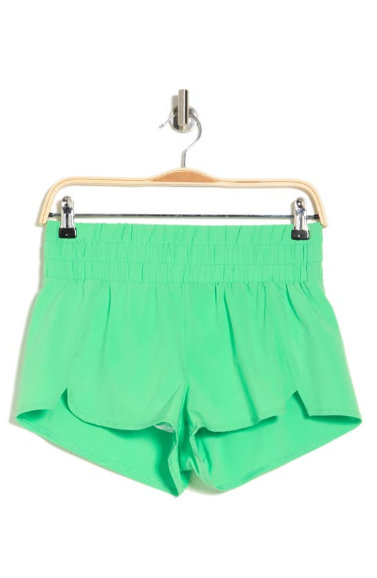Z By Zella Interval Woven Run Shorts In Green Katydid